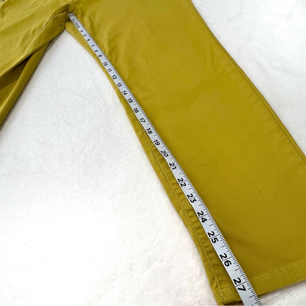 Eileen Fisher Jeans Slim Fit Organic Cotton Mustard Yellow Denim 14 - Picture 14 of 16